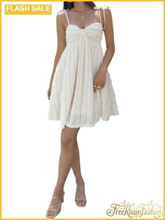 Dresses & Skirts - Women's Cami Babydoll Mini Dress Spaghetti Strap Fit & Flare
